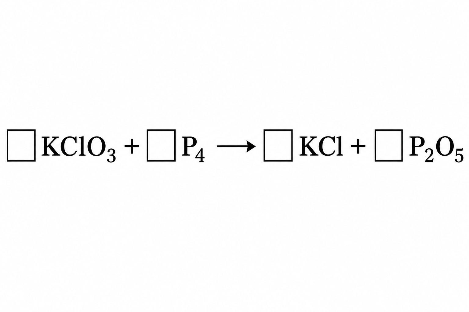 Diagram for question 9: The figure shows an unbalanced chemical equation. Which sequence gives the smallest whole-number…