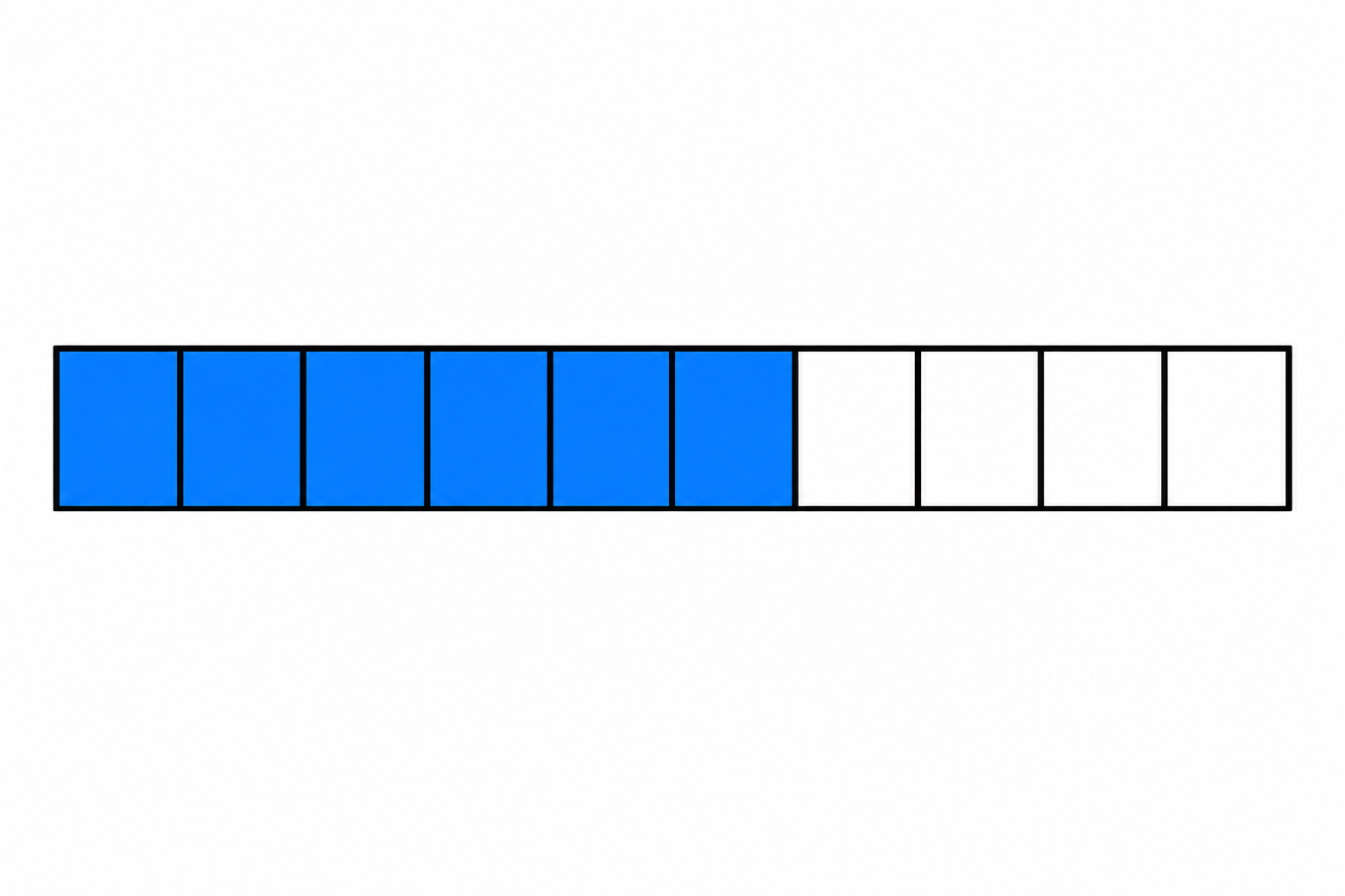 Diagram for question 9: The figure shows part of a bar shaded. Which decimal is equivalent to the shaded part?