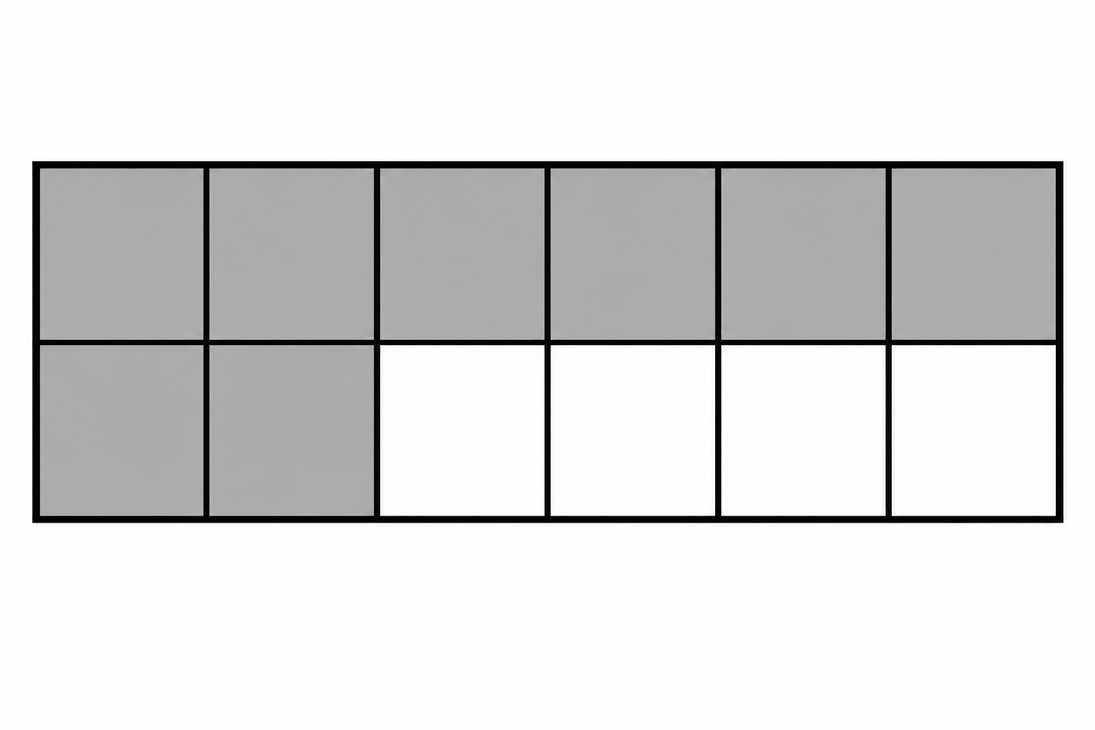 Diagram for question 9: The diagram shows a shaded fraction. What is this fraction in its simplest form?