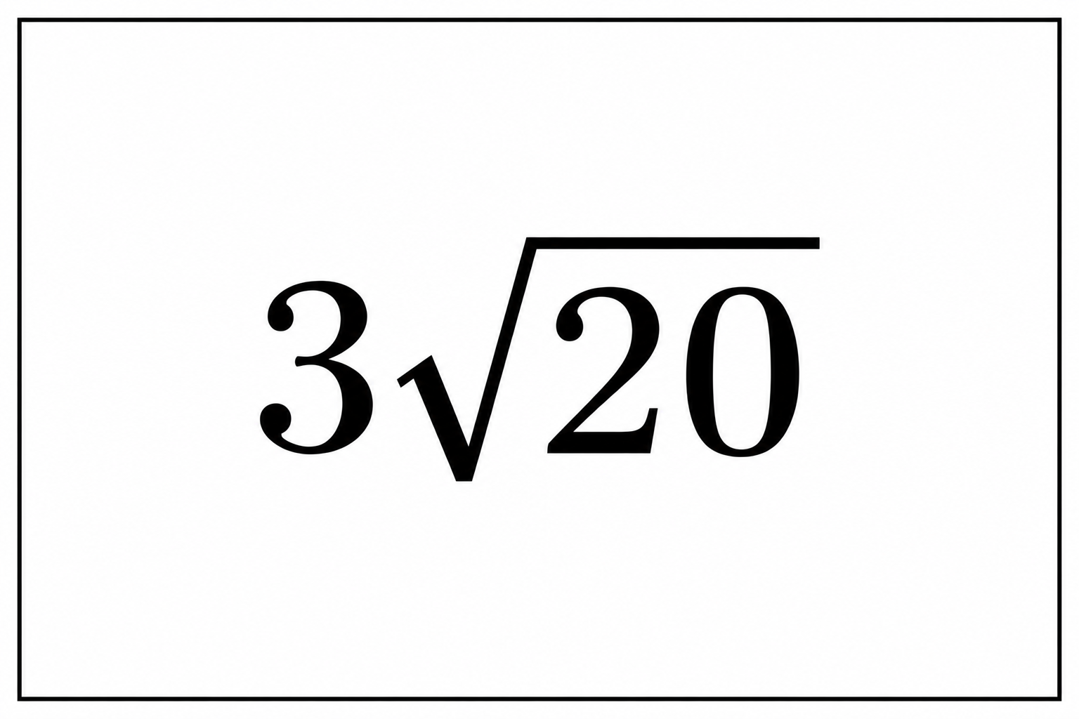 Diagram for question 10: Simplify the surd displayed on the card.